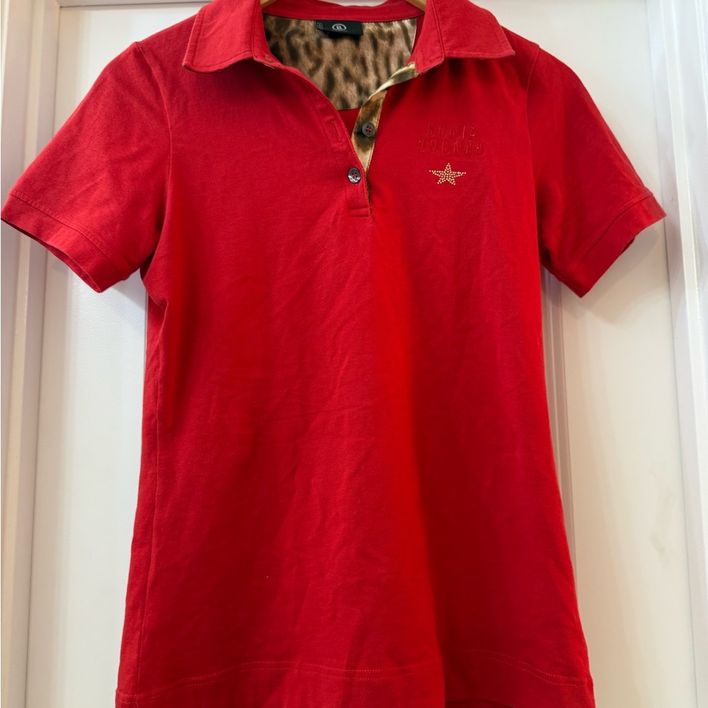Bogner Red Fitted Polo Shirt with Short Sleeves